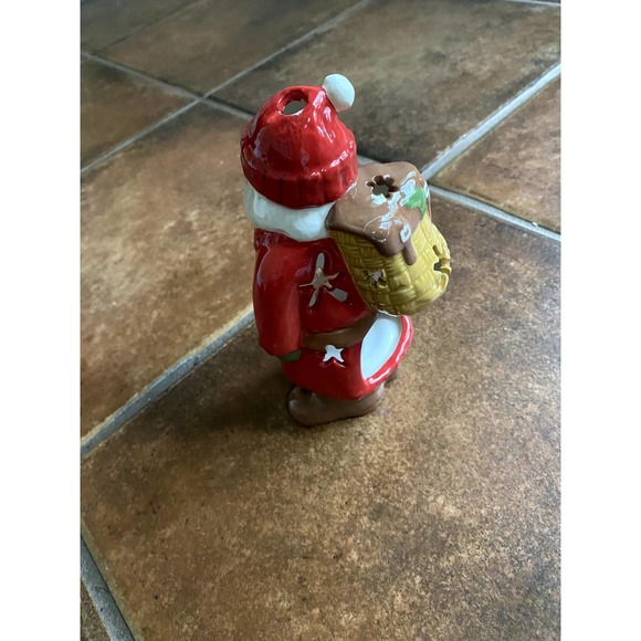 Red Santa Tea Light Holder - Picture 3 of 5